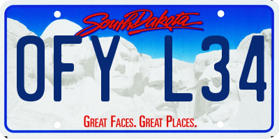 SD license plate 0FYL34