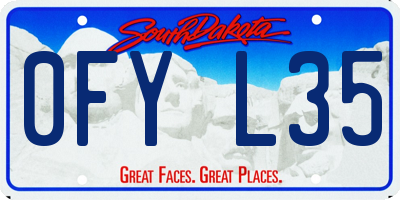 SD license plate 0FYL35