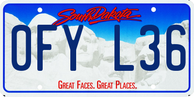 SD license plate 0FYL36