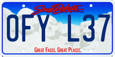 SD license plate 0FYL37