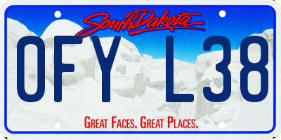 SD license plate 0FYL38