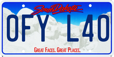 SD license plate 0FYL40