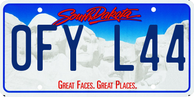 SD license plate 0FYL44