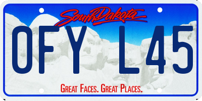 SD license plate 0FYL45