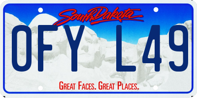 SD license plate 0FYL49