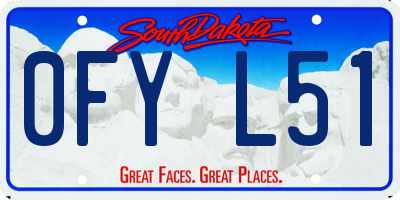 SD license plate 0FYL51