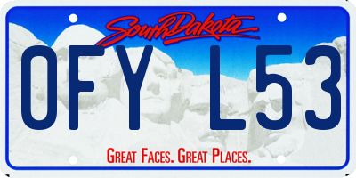 SD license plate 0FYL53