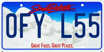 SD license plate 0FYL55