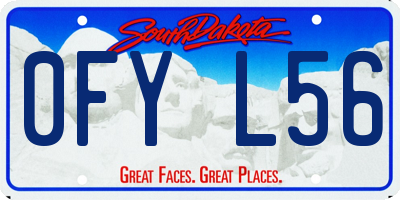 SD license plate 0FYL56