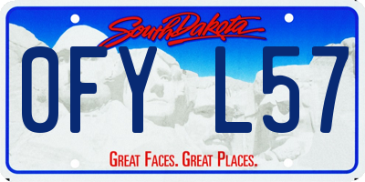 SD license plate 0FYL57