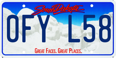 SD license plate 0FYL58