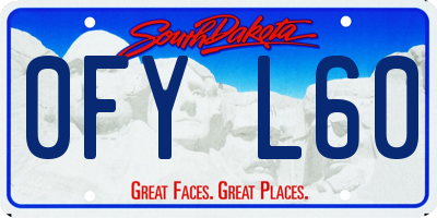 SD license plate 0FYL60