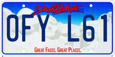 SD license plate 0FYL61