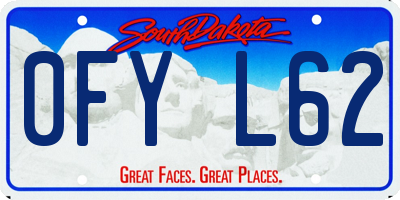 SD license plate 0FYL62