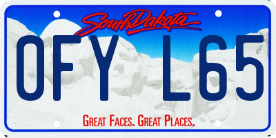 SD license plate 0FYL65