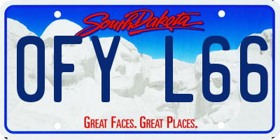 SD license plate 0FYL66