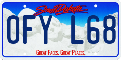 SD license plate 0FYL68