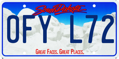 SD license plate 0FYL72