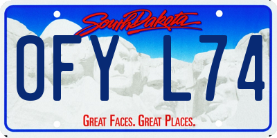SD license plate 0FYL74