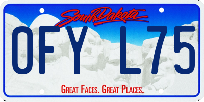 SD license plate 0FYL75