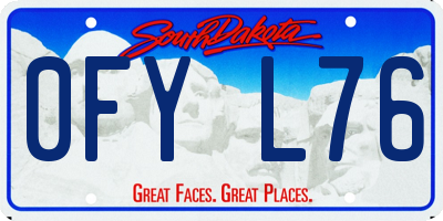 SD license plate 0FYL76