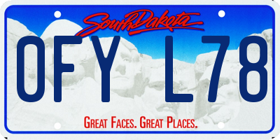 SD license plate 0FYL78