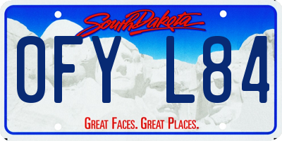 SD license plate 0FYL84
