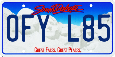 SD license plate 0FYL85