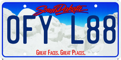 SD license plate 0FYL88