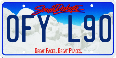 SD license plate 0FYL90