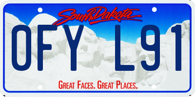 SD license plate 0FYL91
