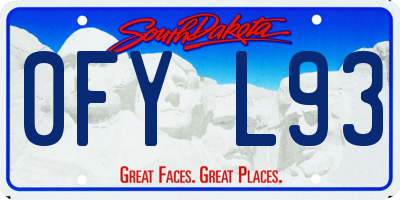 SD license plate 0FYL93