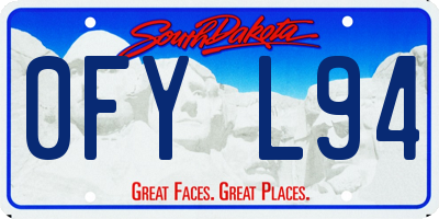 SD license plate 0FYL94