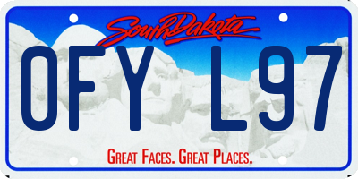 SD license plate 0FYL97