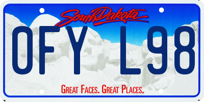 SD license plate 0FYL98
