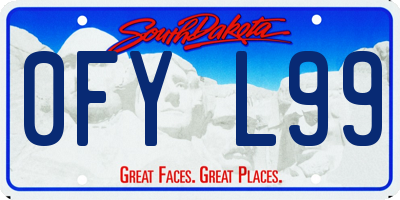 SD license plate 0FYL99