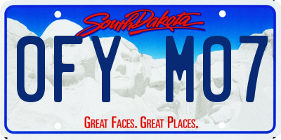 SD license plate 0FYM07