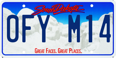 SD license plate 0FYM14