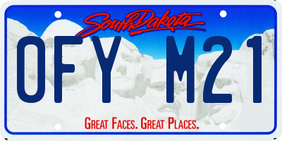 SD license plate 0FYM21