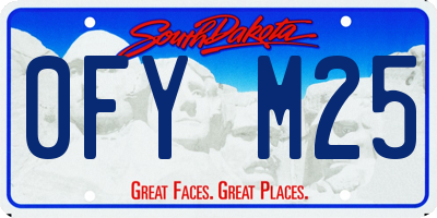 SD license plate 0FYM25