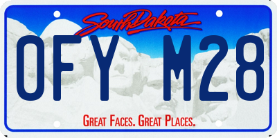 SD license plate 0FYM28