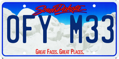 SD license plate 0FYM33