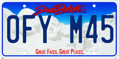 SD license plate 0FYM45