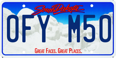 SD license plate 0FYM50
