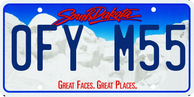 SD license plate 0FYM55