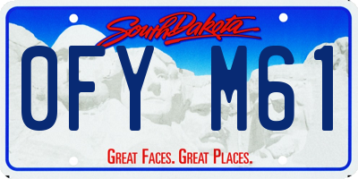 SD license plate 0FYM61