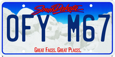 SD license plate 0FYM67