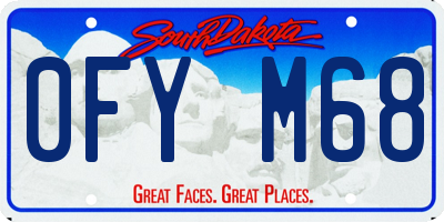 SD license plate 0FYM68
