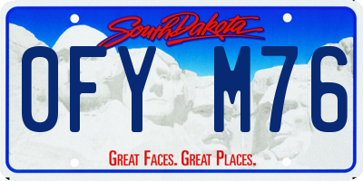 SD license plate 0FYM76