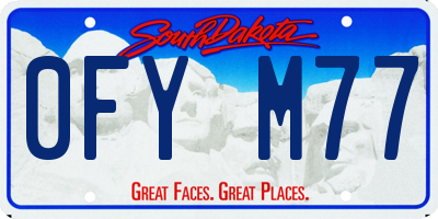 SD license plate 0FYM77